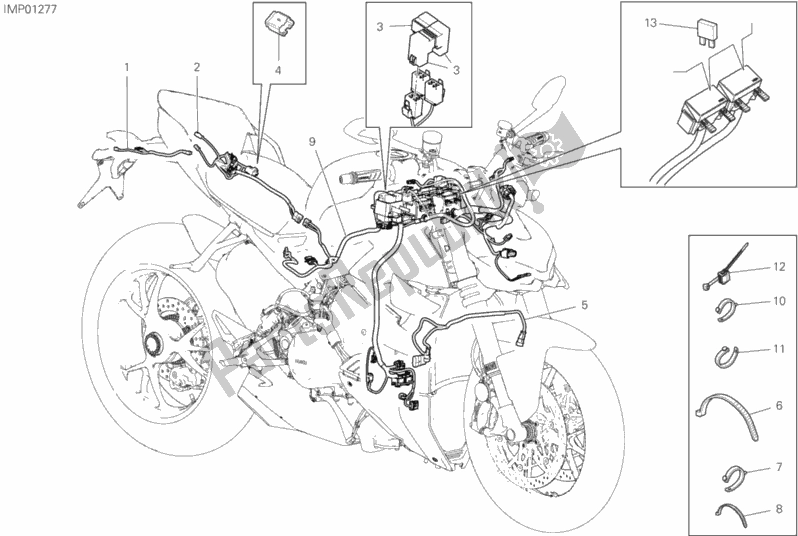 Wszystkie części do Instalacja Elektryczna Pojazdu Ducati Streetfighter V4 1103 2020